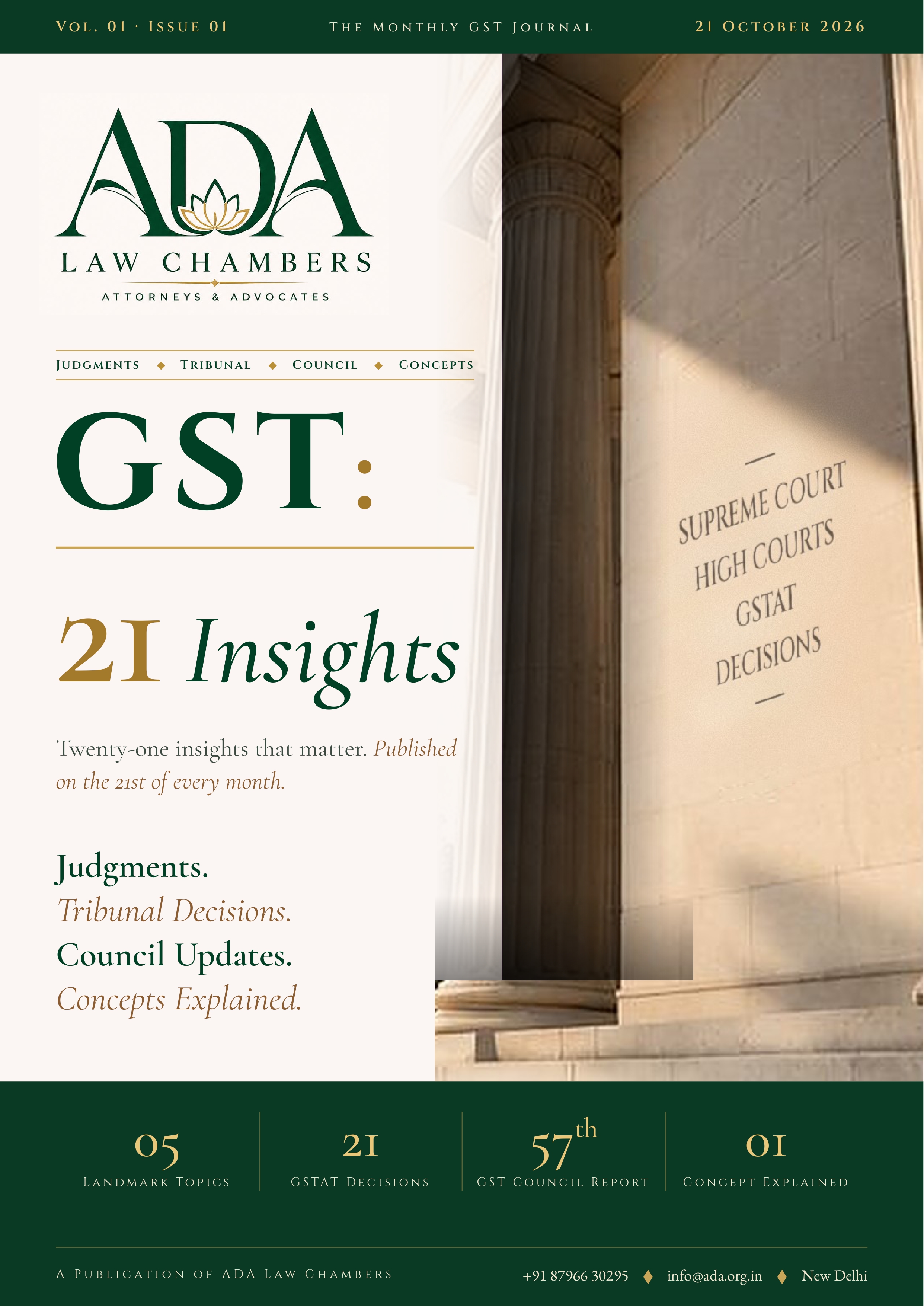 Cover of GST: 21 Insights